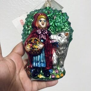 Christopher Radko Little Red Riding Hood Ornament &The Big Bad Wolf NWT Vintage